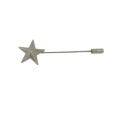 Customized Star Shaped Decorative Long Metal Brooch Pin for Clothing